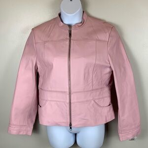 Bernardo Pink Leather Jacket